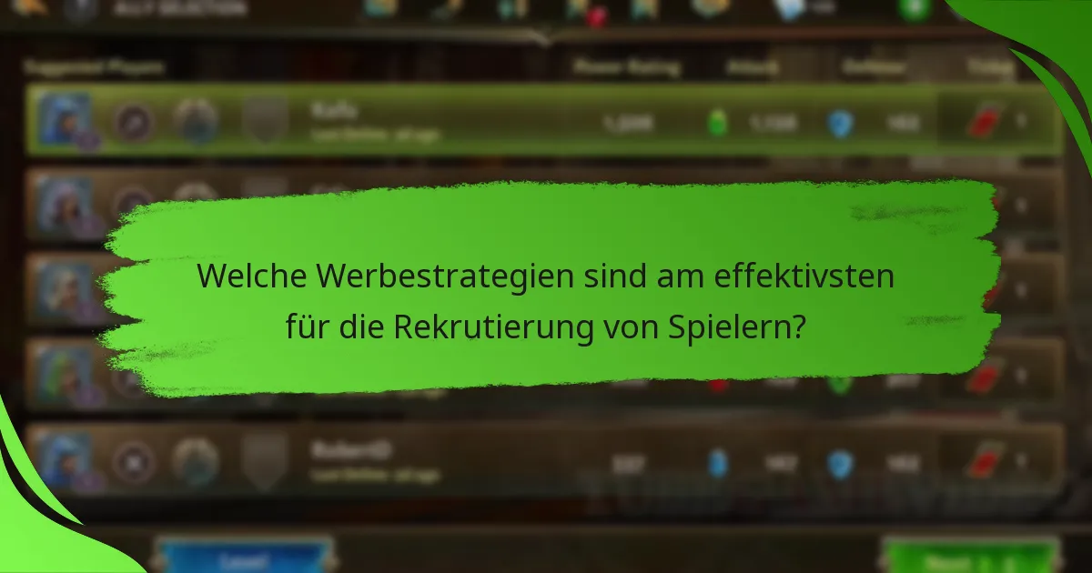 Welche Werbestrategien sind am effektivsten für die Rekrutierung von Spielern?