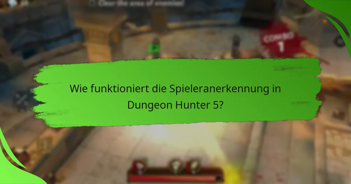 Wie funktioniert die Spieleranerkennung in Dungeon Hunter 5?