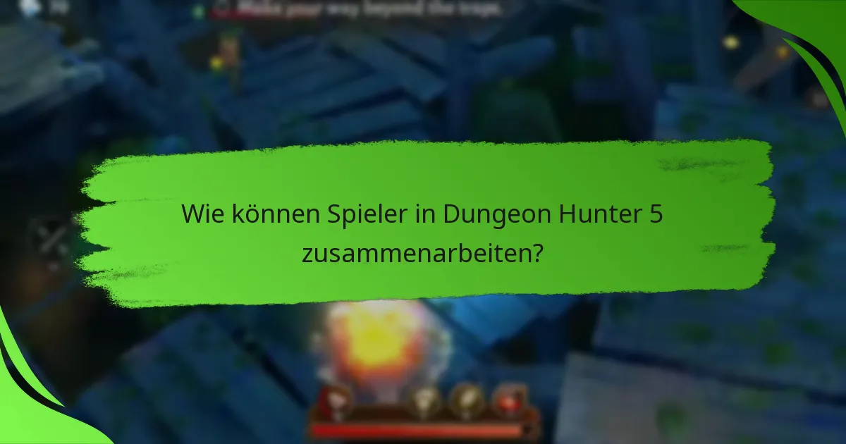 Wie können Spieler in Dungeon Hunter 5 zusammenarbeiten?