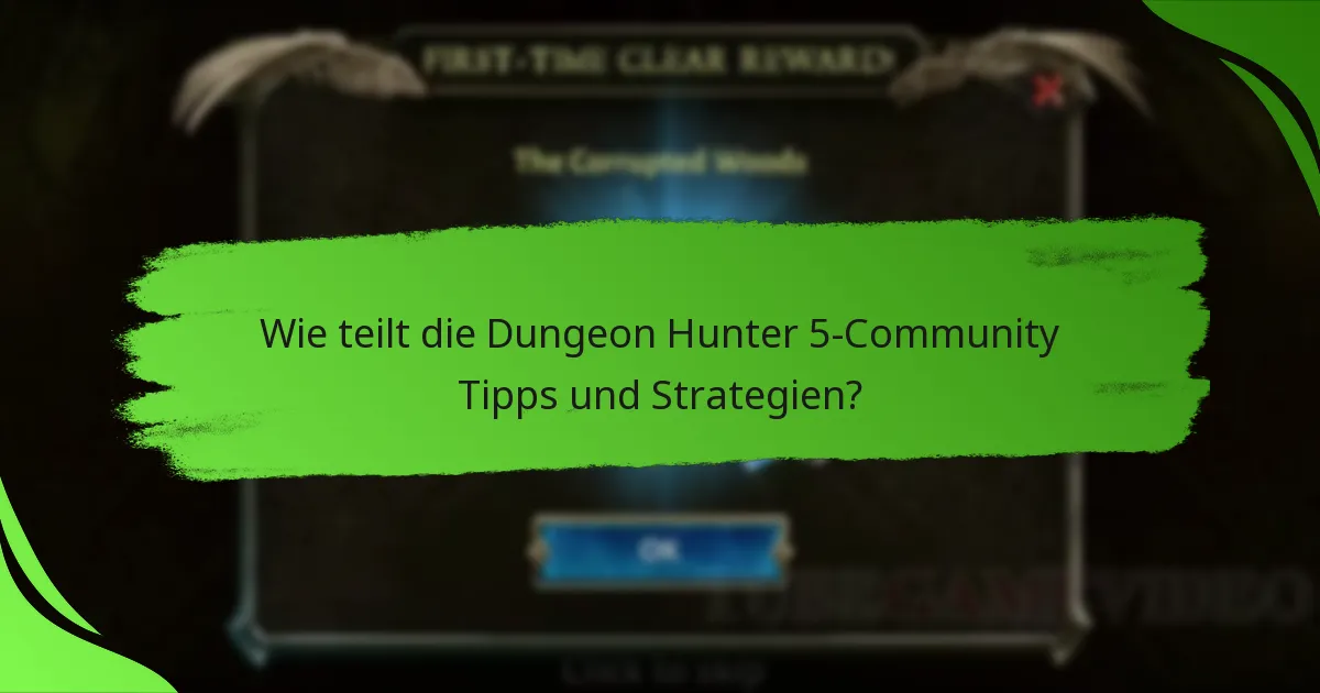 Wie teilt die Dungeon Hunter 5-Community Tipps und Strategien?